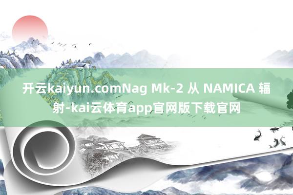 开云kaiyun.comNag Mk-2 从 NAMICA 辐射-kai云体育app官网版下载官网
