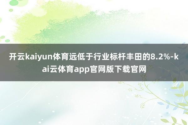 开云kaiyun体育远低于行业标杆丰田的8.2%-kai云体育app官网版下载官网
