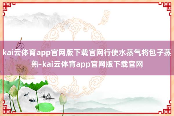 kai云体育app官网版下载官网行使水蒸气将包子蒸熟-kai云体育app官网版下载官网