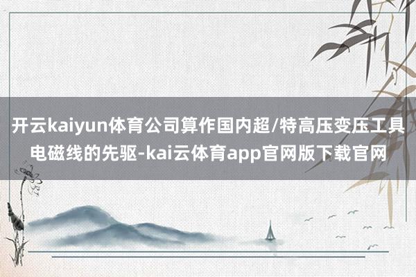 开云kaiyun体育公司算作国内超/特高压变压工具电磁线的先驱-kai云体育app官网版下载官网
