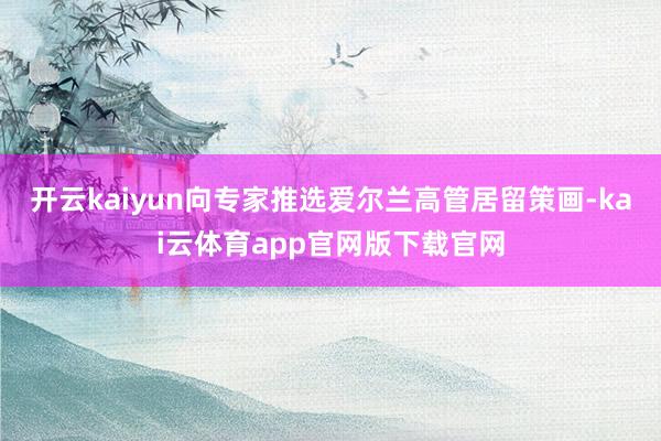 开云kaiyun向专家推选爱尔兰高管居留策画-kai云体育app官网版下载官网